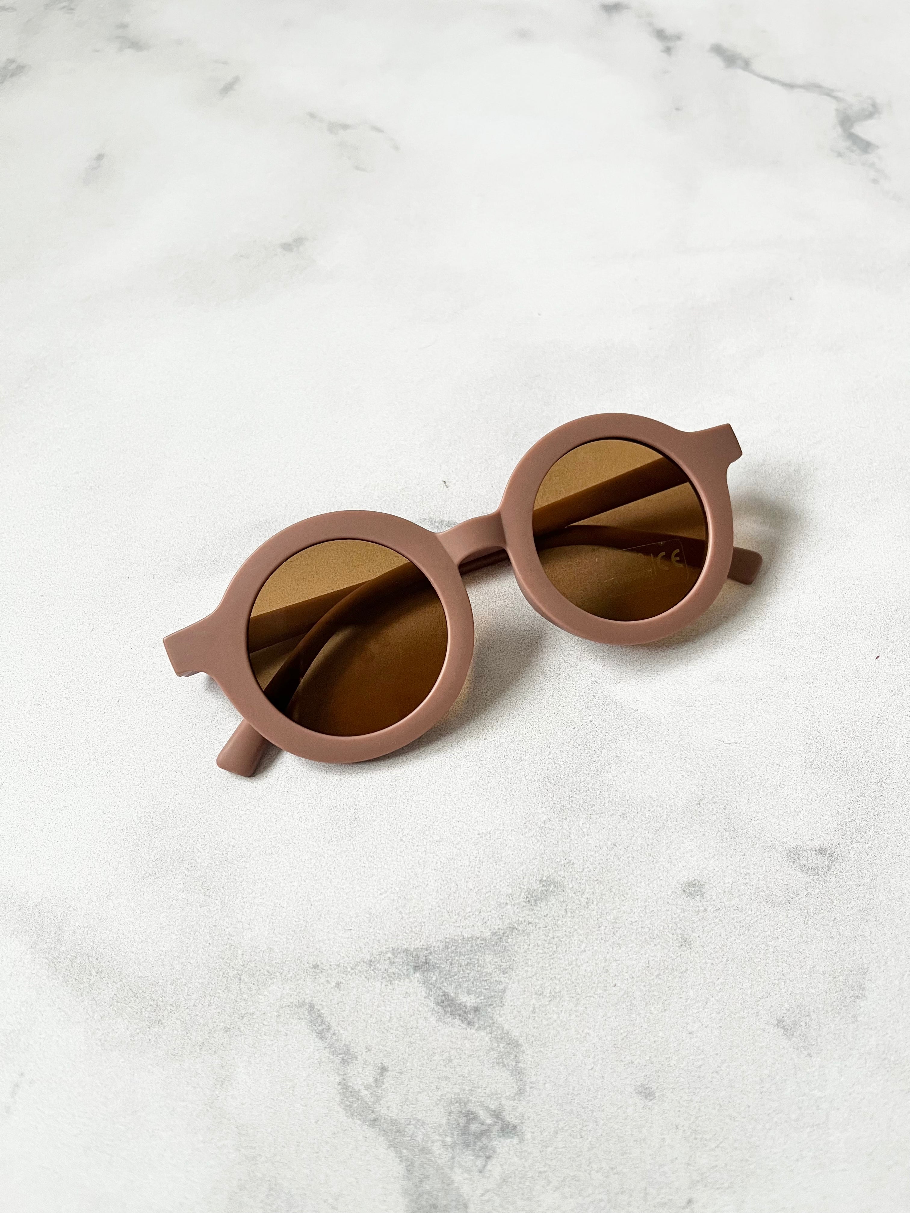 Luna Rose Round Matte Sunglasses Mauve