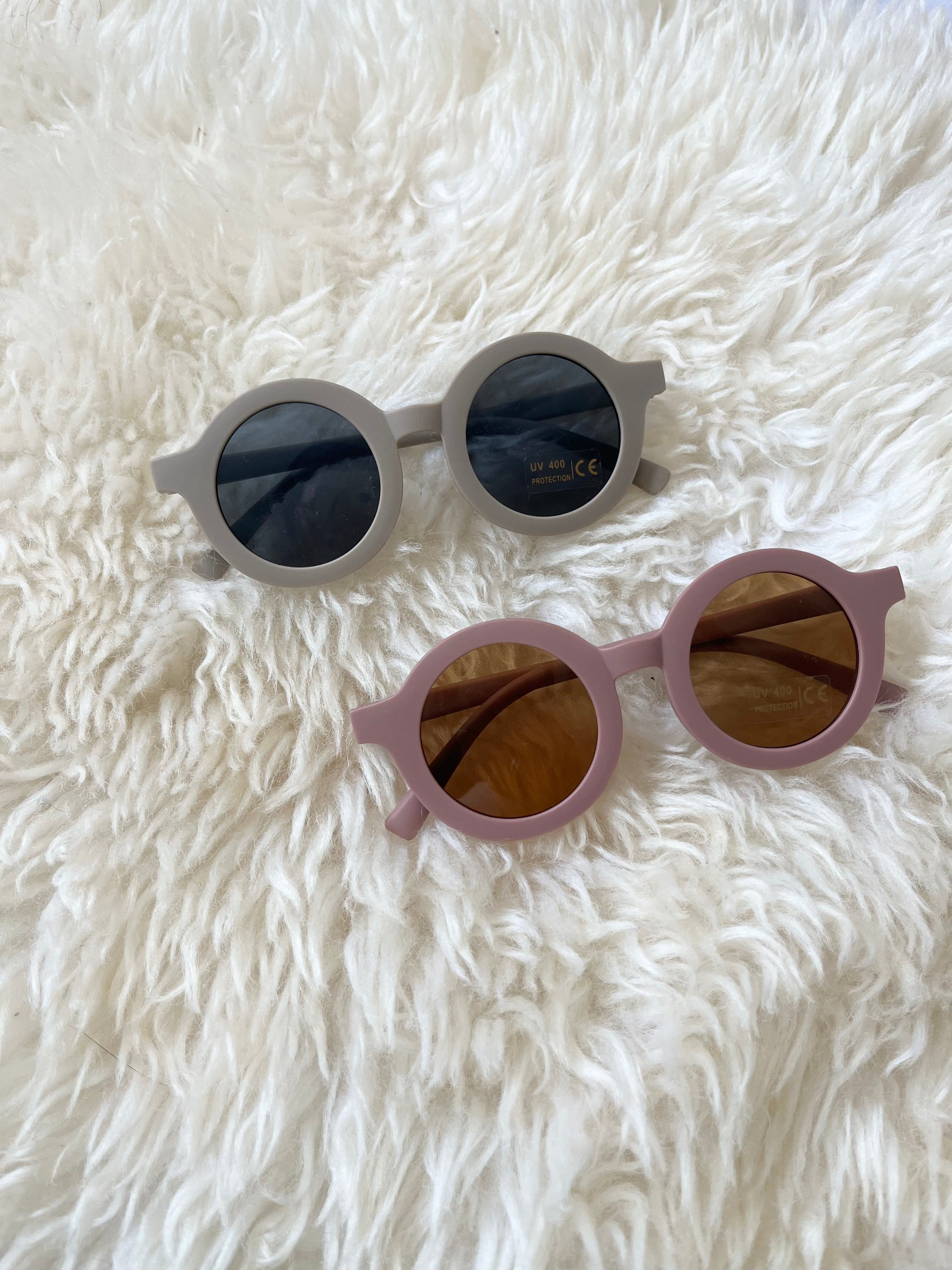 Luna Rose Round Matte Sunglasses Mauve