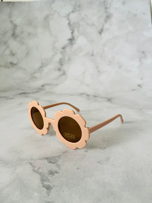 Luna Rose Flower Sunglasses Matte Light Pink