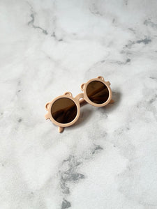 Luna Rose Round Bear Sunglasses Matte Light Pink