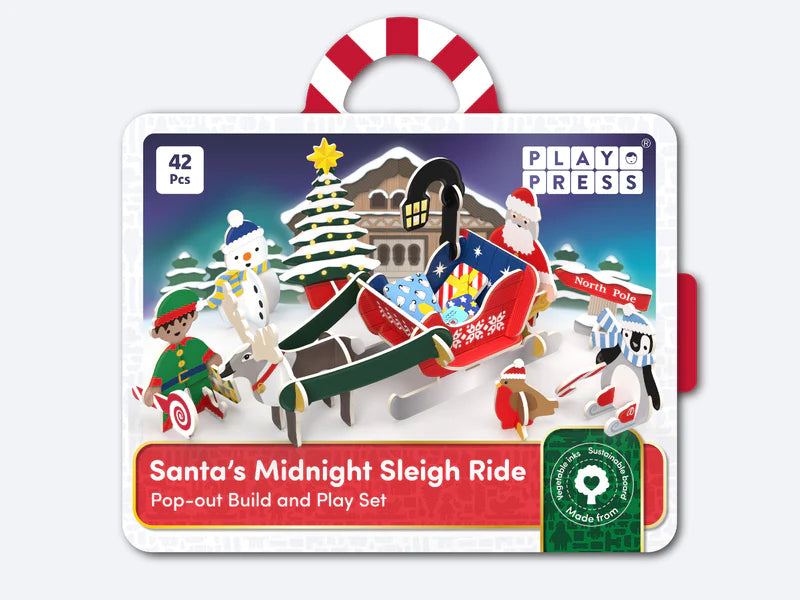 Santa's Midnight Sleigh Ride Eco-Friendly Playset