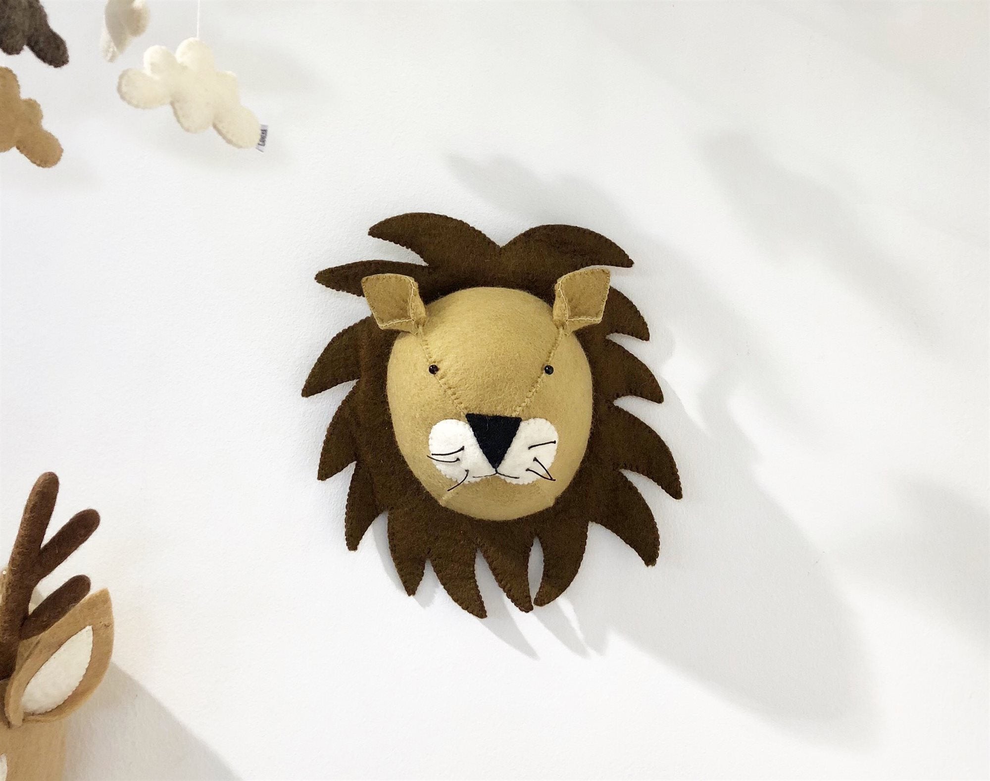 Gamcha Lion Head Wall Hanging - Beige