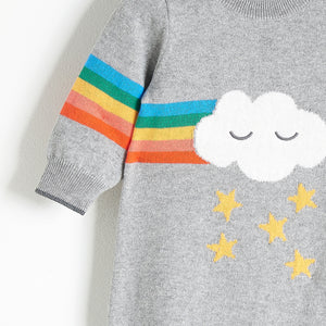 Bonnie Mob Rainbow Cloud Knitted Playsuit