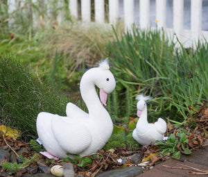 Knitted Swan Small Rattle