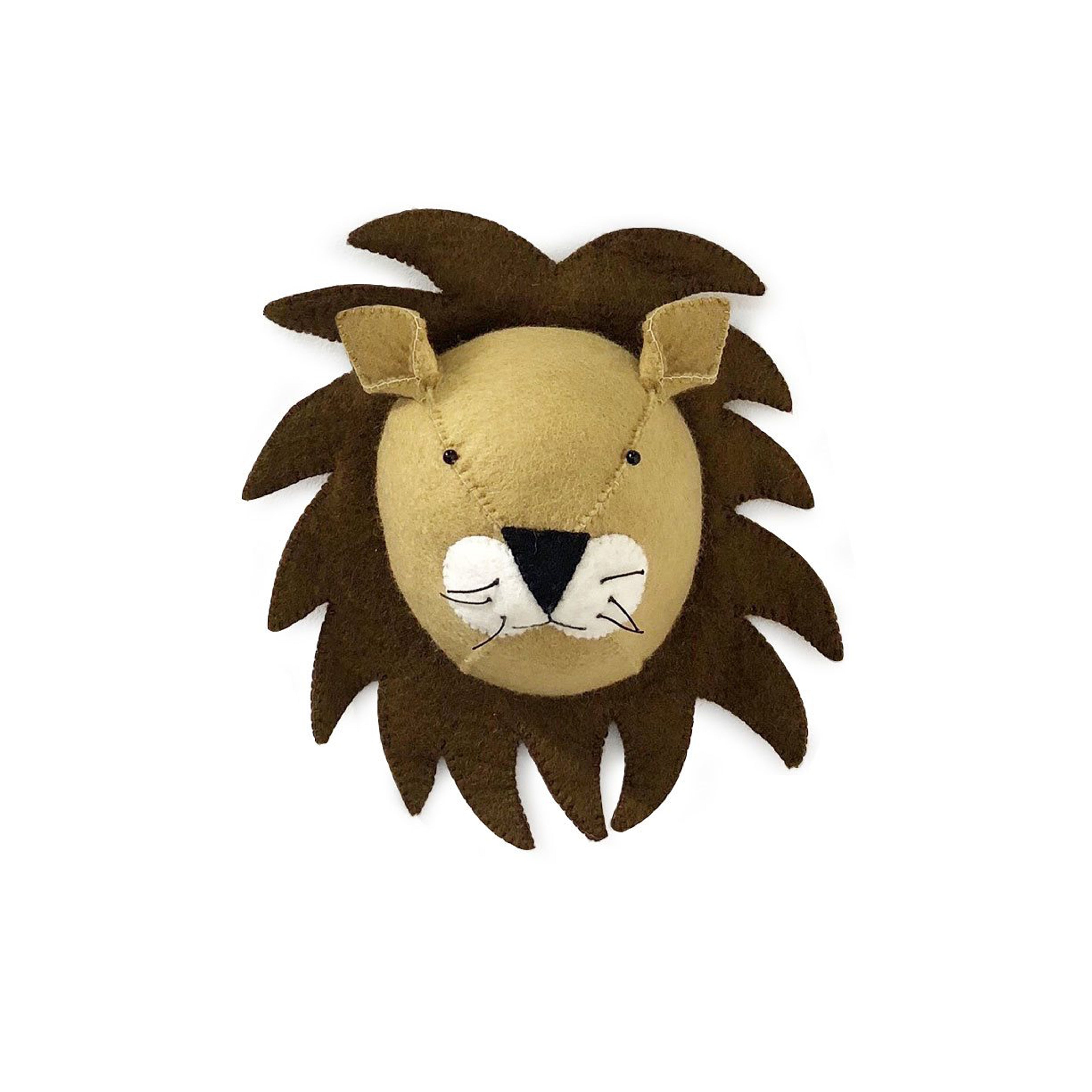 Gamcha Lion Head Wall Hanging - Beige