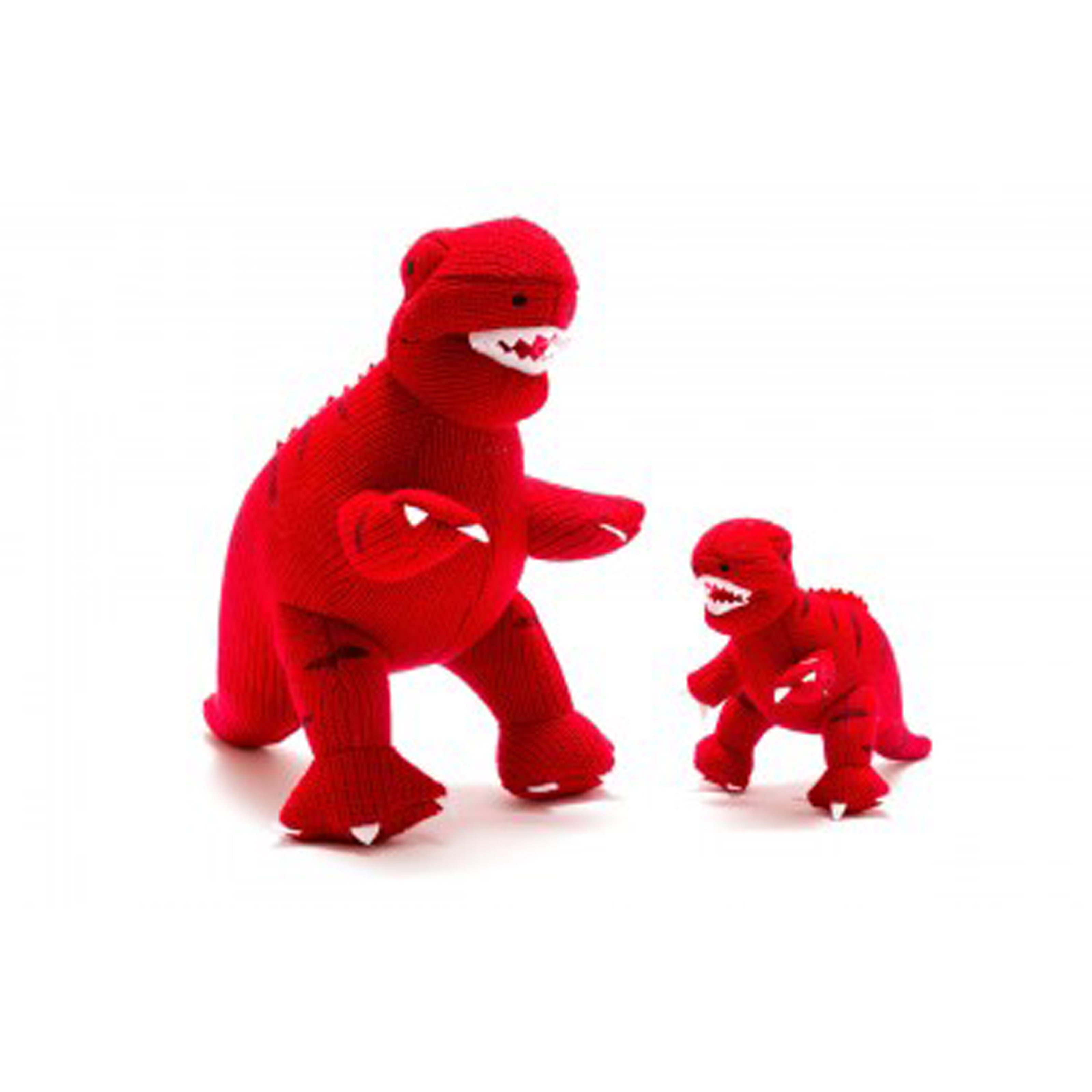 Knitted Red T-Rex Medium Toy